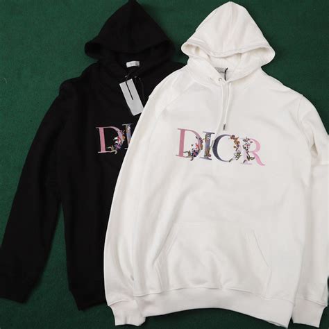 fake christian dior hoodie|black and white dior hoodie.